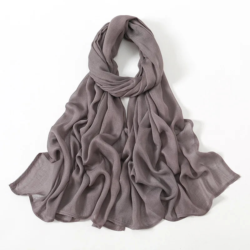 Hijab en Coton Supérieur - Gris