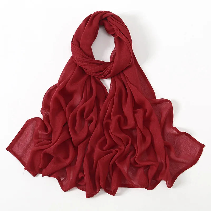 Hijab en Coton Supérieur - Bordeaux