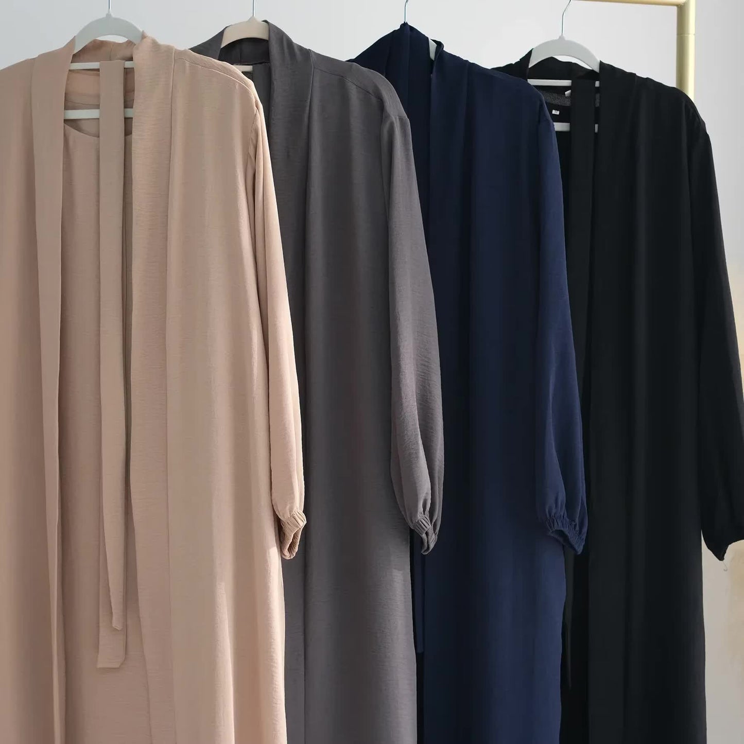 ✨ Abaya Kimono 2 Pièces + Hijab - Bleu Marine - Élégance et Polyvalence au Quotidien ✨