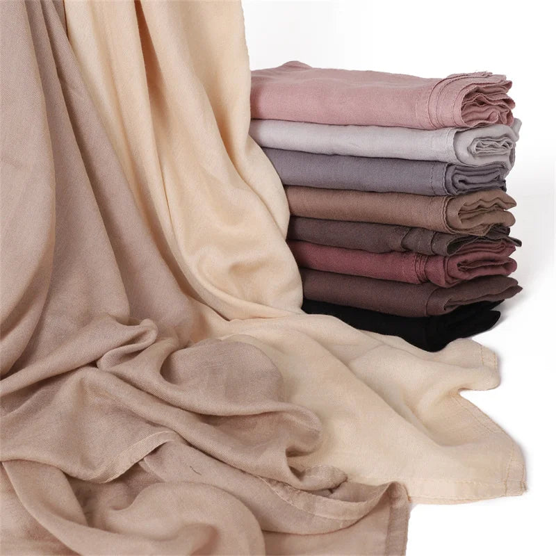 Hijab en Coton Supérieur - Gris