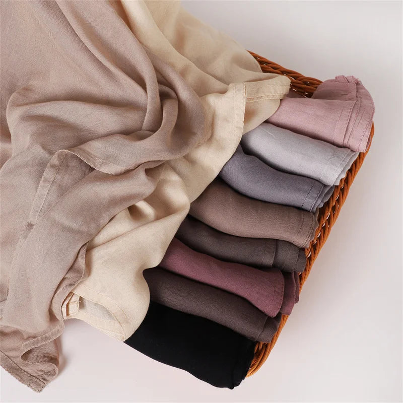 Hijab en Coton Supérieur - Gris