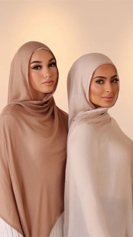 Hijab en Coton Supérieur - Bleu Nuit