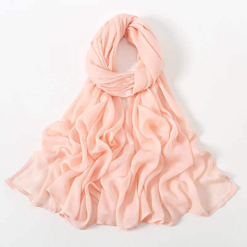 Hijab en Coton Supérieur - Rose