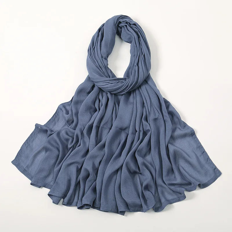 Hijab en Coton Supérieur - Bleu Nuit
