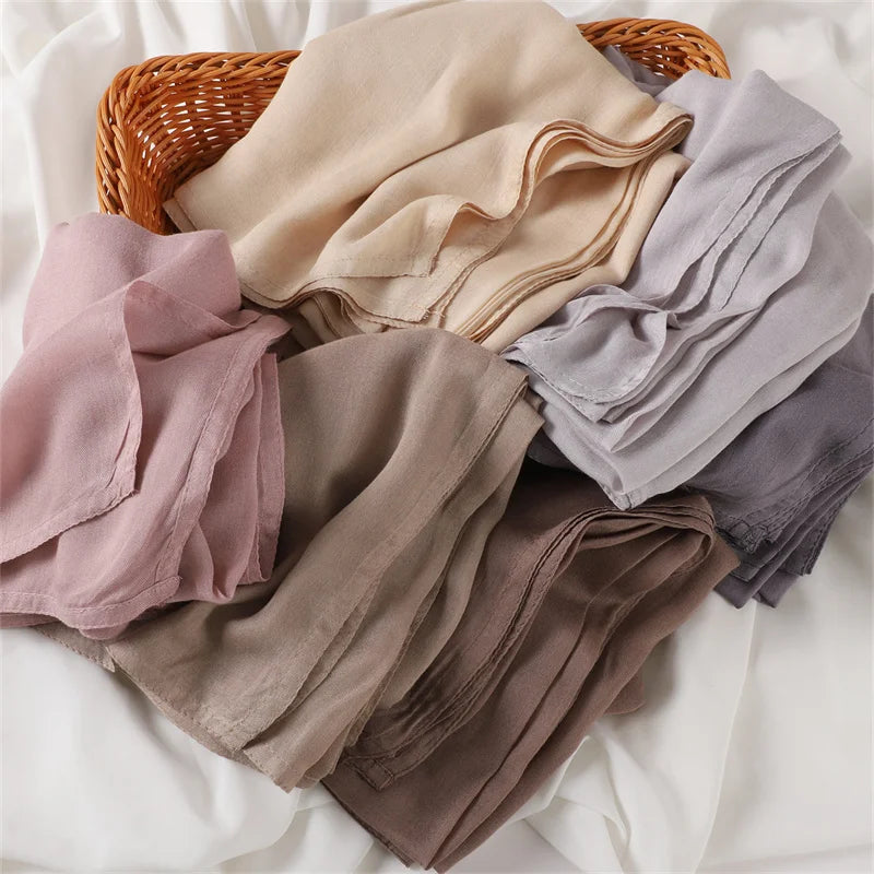 Hijab en Coton Supérieur - Gris