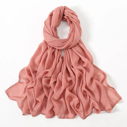 Hijab en Coton Supérieur - Rose Intense