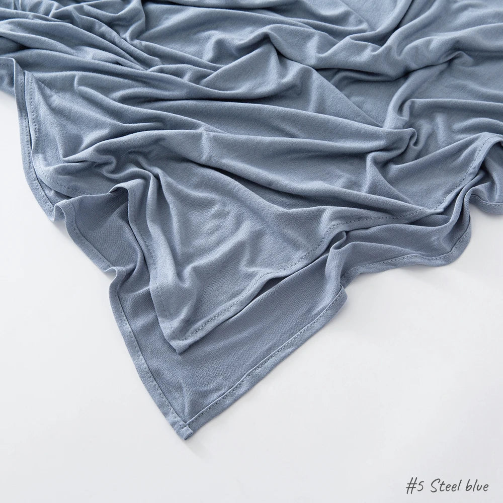 Hijab Jersey Premium Bleu Gris