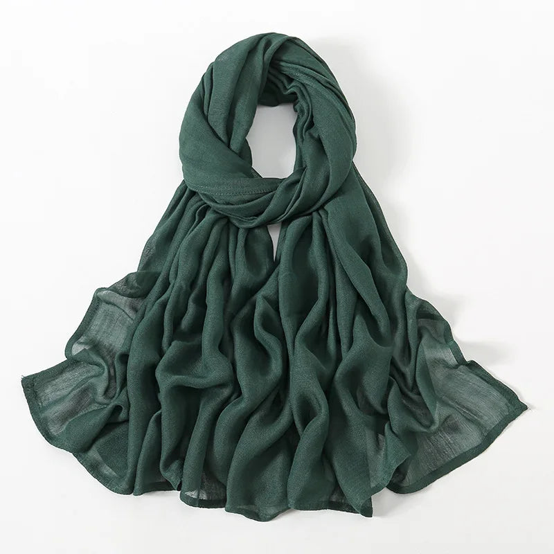 Hijab en Coton Supérieur - Vert Foncé