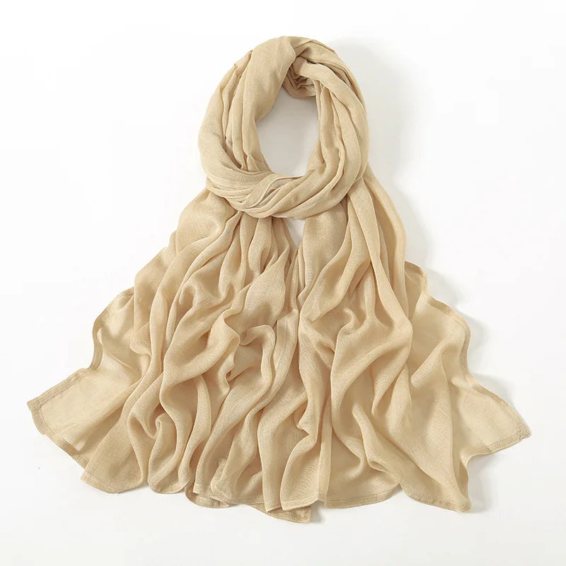 Hijab en Coton Supérieur - Beige Sable